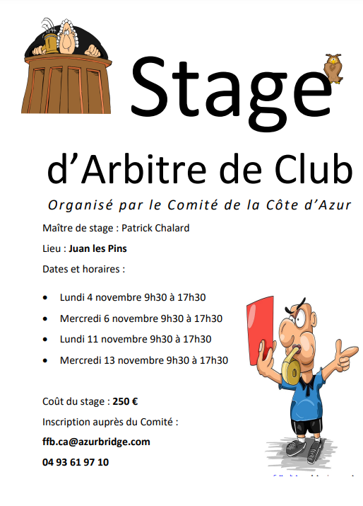 Stage arbitre de club