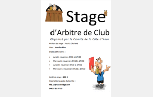 Stage arbitre de club